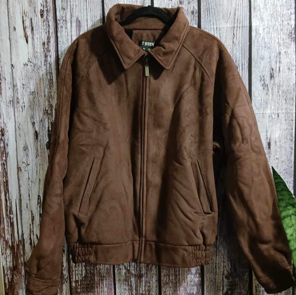 NWOT Men's vegan suede jacket
